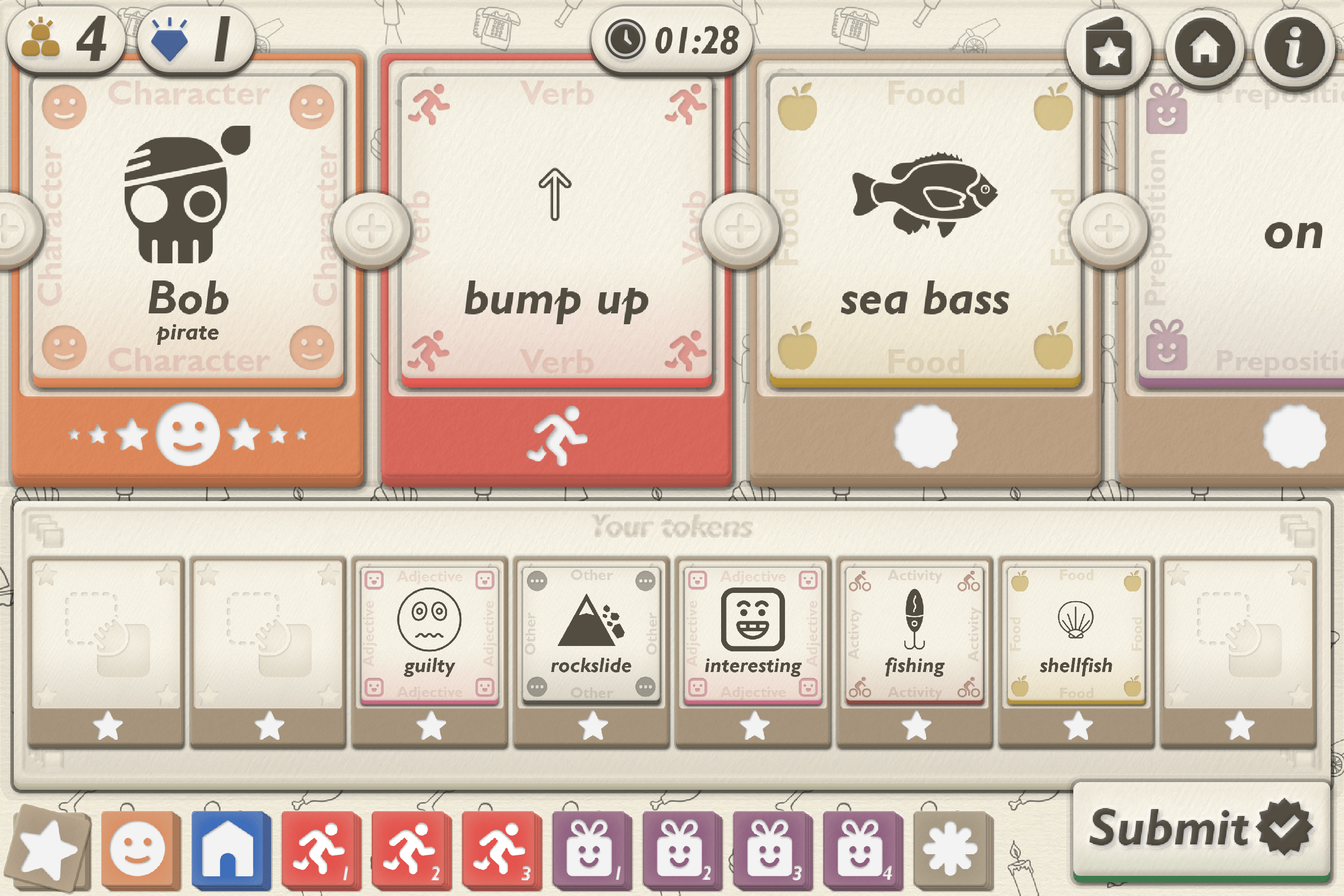 TaleMaker sentence composition phase